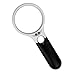 Glam Hobby 3 LED Light 3X 45X Handheld Magnifier Reading Magnifying Glass Lens Jewelry Loupe White and Black