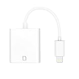 Lightning to SD Card Camera Reader Trail and Game Camera Viewer Reader for iPhone&iPad Support iPhone 5/5s/6/6s/6 Plus/7/7s/7 Plus/8/8Plus/iPad Mini/Air(iOS 9 to iOS 11)