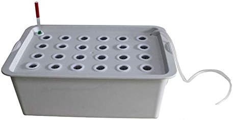 Romsion Home 24 Holes Site Hydroponic Box Kit for Planters Seedling Vegetables Growing gray