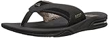Reef Fanning Mens Sandals Bottle Opener Flip Flops for Men,Black/Brown,7 M US