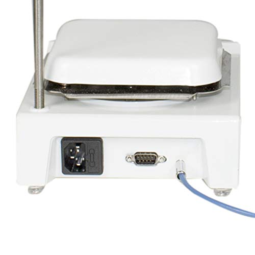 Parco Scientific P1007-HS-T Digital Hotplate Magnetic Stirrer w/Temperature Probe & Support Stand | 380°C Temperature Range, 5.5" x 5.5" Ceramic Coated Plate | LCD Display & 2 Magnetic Stir Bars