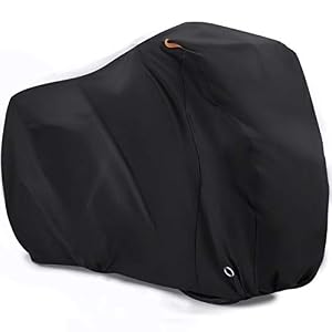 OMABIK Bike Covers For Outside Storage, Bike Cover for 2 Bikes, Durable Waterproof Windproof Anti UV 210T Bicycle Cover…