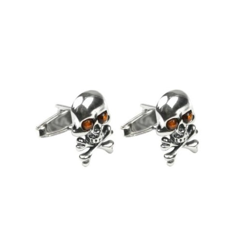 Amber Sterling Silver Pirate Skull Cufflinks Desertcart Tunisia