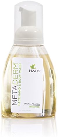 MetaDerm 100% Natural Foaming Face, Hand and Body Wash (Unscented, 8.4 oz dispenser)
