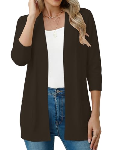 Cardigan Sweater Knit Plain Top Coat