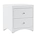 Baxton Studio Dorian Faux Leather Upholstered Modern Nightstand, White