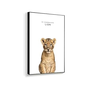 Framed Canvas Wall Art for Living Room, Bedroom Lion Canvas Prints for Home Decoration Ready to Hanging - 16x24 inches