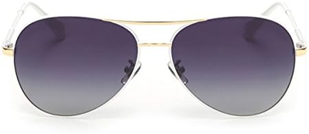 Heartisan Aviator Polarized Full Mirrored Metal Crossbar Sunglasses C5