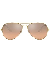 Ray-Ban RB3025 001   3E marco de oro   color café y rosa plata Lente flash 58 mm.