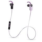 Photive PH-EB100 Sweat-Proof Wireless Bluetooth 4.1 Stereo Earbuds with Built in Microphone (Purple)