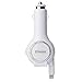 Tangle-free Lighting Retractable Cable Vehicle USB Car Charger for Apple iPhone X iPhone 8 iPhone 7 iPhone 6 Plus iPhone 5 5c 5s iPad Air 2 iPod Touch 6 5 (White)