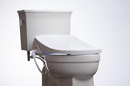 ALPHA BIDET GXR Wave Bidet Toilet Seat in Elongated White | Strong Spray | Remote Control | Stainless Steel Nozzle | Low Profile | LED Nightlight | Warm Air Dryer | Oscillation and Pulse (Elongated)