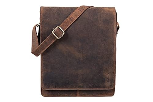Laptop Bag by LEABAGS: Leather Sling Bag for Up to 13 Inch Laptops