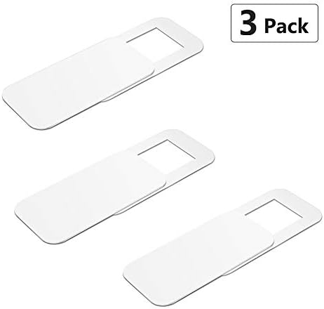 Webcam Cover, Pandawill 3 pack Web Camera Cover slide for Laptop, Desktop, PC, Macboook Pro, iMac, Mac Mini, Computer, Smartphone, protecting Privacy and Securtiy, Strong Adhensive(White)