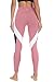 QUEENIEKE Women Yoga Pants Color Blocking Mesh Workout Running Leggings Tights Size M Color Begonia Pinkthumb 3