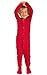 PajamaGram Toddlers' Red Dropseat Footie Pajamas
