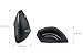 Perixx PERIMICE-608II Wireless Vertical Mouse, 2.4GHz, 6 Buttons, Adjustable DPI 800/1200/1600/2400, Right-Handed Design, USB Receiver, Black