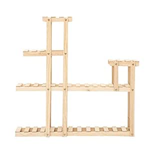 HBY Estante tridimensional de plantas de cuatro plantas, superior ...