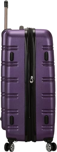 Rockland Melbourne Hardside Expandable Luggage with Spinner Wheels, Purple 24