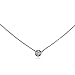 Sterling Silver Cubic Zirconia Bezel-Set Solitaire Tiny Choker Necklace