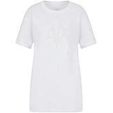 Armani Exchange Womens Rolled Fit Bling Tee
