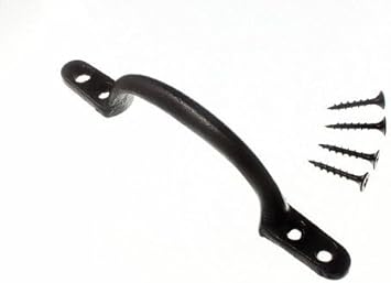 Kitchen Cupboard Door Handle Front Fix Sash Black 6 Inch 150mm