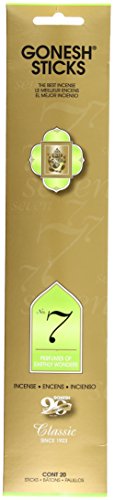 Gonesh Incense Sticks No7 Perfumes Of Earthly Wonders 20 Piece