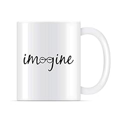 NA Imaginez John Lennon Glasses Eyes Coffee Mug pour Femmes et Hommes Tasses à thé - Les Beatles, Paul McCartney, John Lennon, RIngo Starr, George Harrison