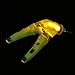 CUTICATE Fishing Rod Butt Rest Grip Rod Pod Holder Head Y-Shape, Built-in Lights, Attract All Kinds of Fish - Yellow