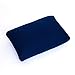 Cushie Pillows Travel Microbead Squishy Pillow for Neck Pain - 13.5 x 10 inches Rectangle - Navy Blue