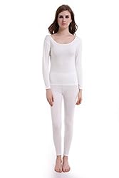 CnlanRow Women Thermal Underwear Stretch Thin Long