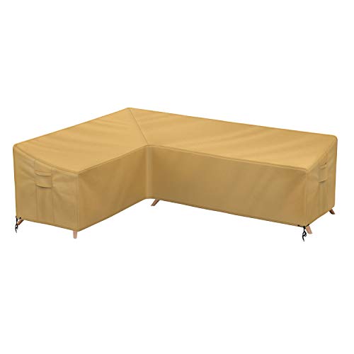Sunkorto Patio L-Shaped Sectional Sofa Cover, Left Facing Furniture Cover Garden Couch Cover Wat ...
