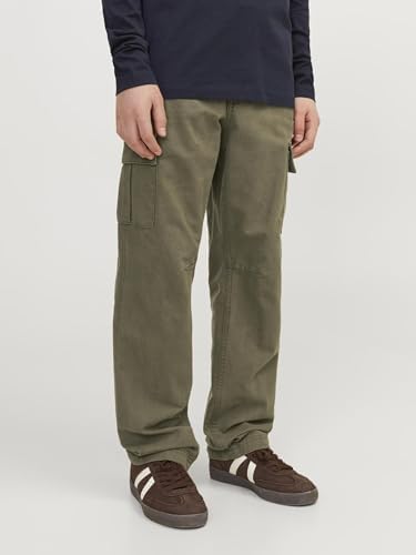 JACK&JONES JUNIOR JPSTKANE JJBARKLEY Cargo Pant Noos Jnr, Pantaloni Cargo Bambino, Black,