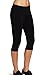 Lataly Women's Activewear Capri Yogapants Legging Workout Gym Tight Yoga Pants Color Black Size L