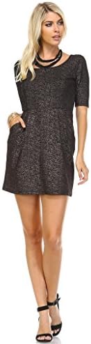 Marcelle Margaux Bronze Knit Zip Back Shift Dress X-Large Bronze