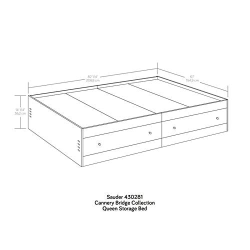 Sauder Cannery Bridge Wooden Queen Storage Mates Bed in Sindoori Mango Pricepulse