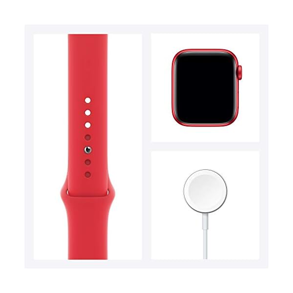 Apple-Watch-Series-6-GPS-Cellular-40mm-PRODUCTRED-Aluminium-Case-with-PRODUCTRED-Sport-Band-Regular Apple Watch Series 6 (GPS + Cellular, 40mm) - Gold Stainless Steel Case with Deep Navy Sport Band