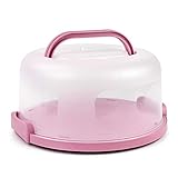 Plastic Cake Carrier with Handle 10in Cake Holder