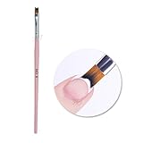 Professional #8 UV Gel Nail Painting Drawing French Tips Half Moon Shape Smile Line Manicure Pen Brushes Nail Art Tools Pink Pack of 1