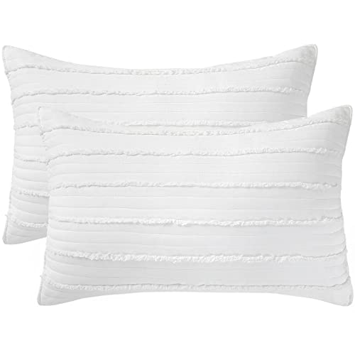 BOSOWOS Tassel Microfiber Pillow Shams