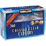 3 Pack - Crystal Clear Cutlery 360 Pieces (180 Forks - 120 Spoons - 60 Knives)