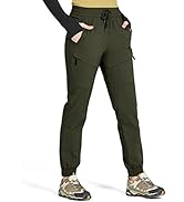 NORTHYARD Women's Cargo Joggers Lightweight Quick Dry Water Resistant Hiking Pants with Zipper Po...