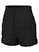 RubyK Women's High Waisted Sailor Shorts with Stretch, Large, Black,Rbkwb1173_black,Large