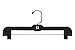 NAHANCO 2600PCBHHU Plastic Skirt/Pant Hanger with Black Metal Hook and Plastic Pinch Clips, Heavy Weight, 14