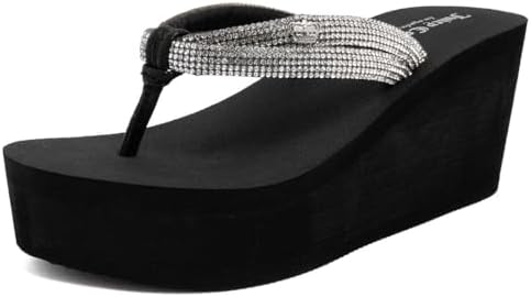 Amazon.com | Tmaza Womens Wedge Flip Flops Platform Sandals | Slip