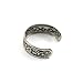 HuntGold 1X Retro Women's Toe Rings Simple Carving Patterns Silver Foot Ring