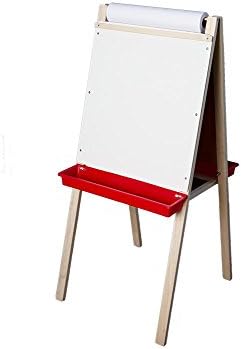 Flipside ProductsChild Dry Erase/Black Alphabet Chalkboard Paper Roll Easel, Wooden Easel, Double-Sided, Children's Art, Drawing