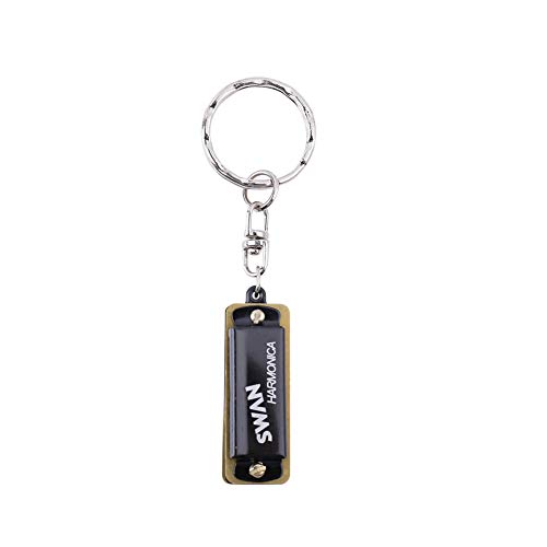 Polytree Keychain, 4 Holes 8 Tones Harmonica Pendant Charm Kids Toys Gift