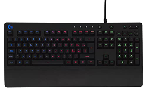 Logitech G213 Prodigy Gaming Keyboard, RGB Lightsync Backlit Keys, Spill-Resistant, Customizable Keys, Dedicated Multi-Media Keys, QWERTY Spanish Layout, Nero