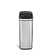 NINESTARS DZT-42-1 Automatic Touchless Infrared Motion Sensor Trash Can, 11 Gal 42L., Stainless Steel Base (Rectangular, Black Lid)